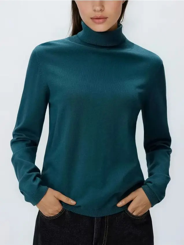 Dolcevita in misto viscosa - verde petrolio