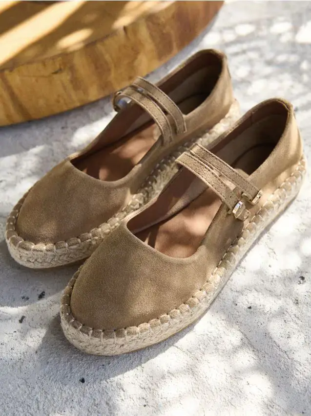 Espadrillas in camoscio - beige