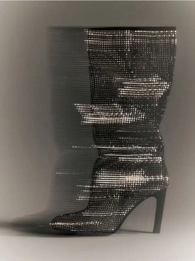 Fascia in pelliccia sintetica - argento