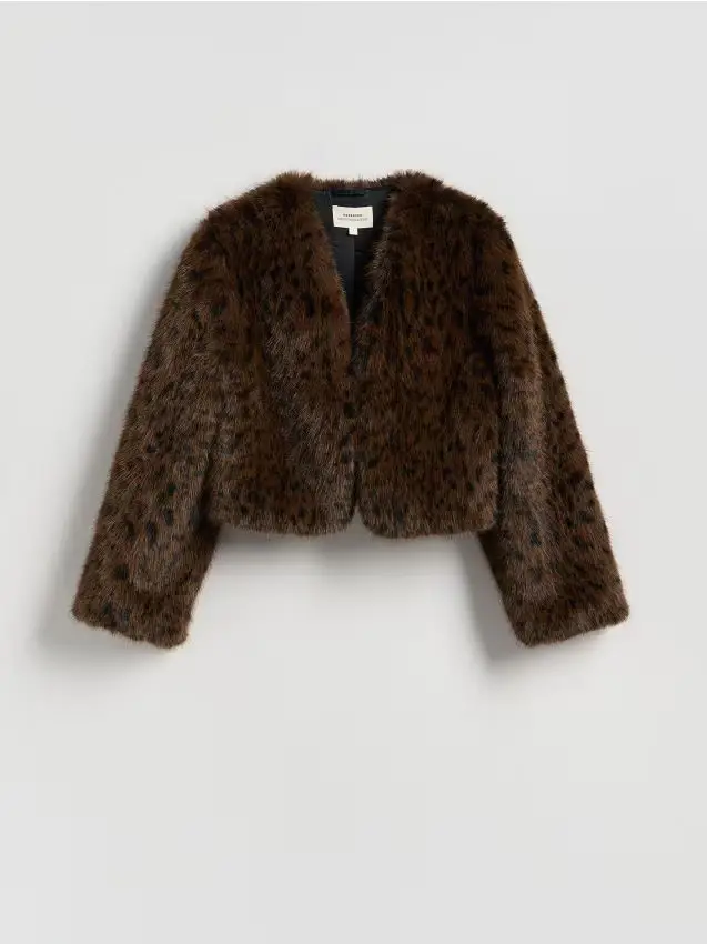 Faux fur jacket - multicolore