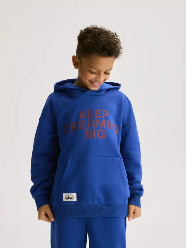 Felpa con cappuccio - blu