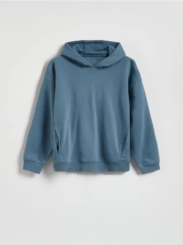 Felpa con cappuccio - blu