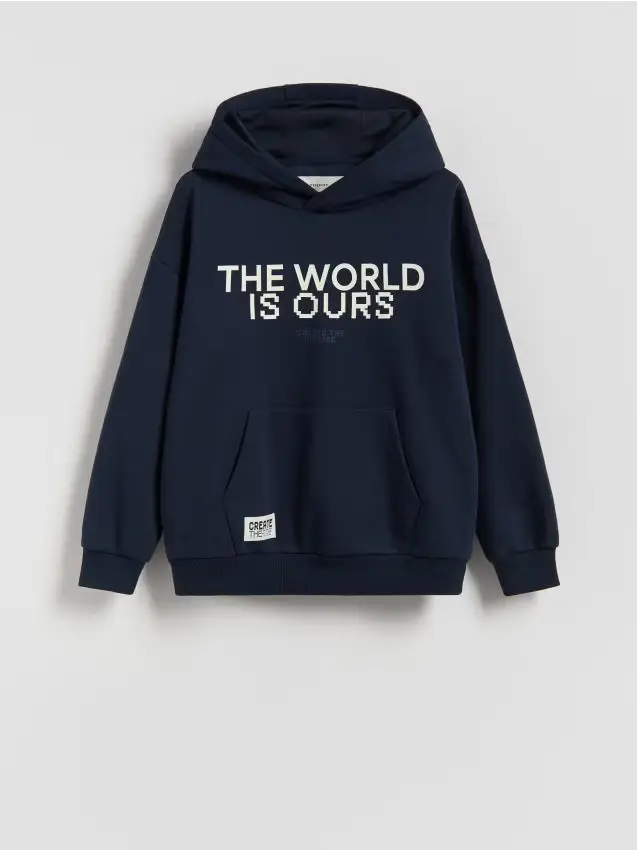 Felpa con cappuccio - blu scuro