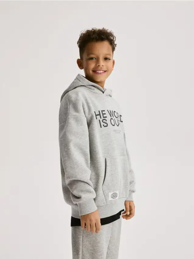 Felpa con cappuccio - grigio chiaro