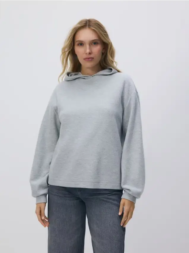 Felpa con cappuccio - grigio chiaro