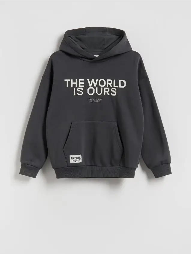 Felpa con cappuccio - grigio scuro