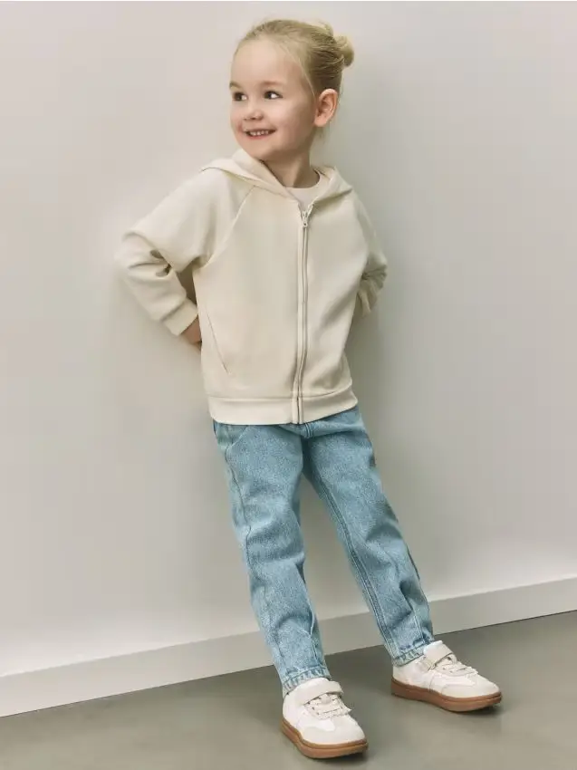 Reserved Felpa con cappuccio in modal - panna