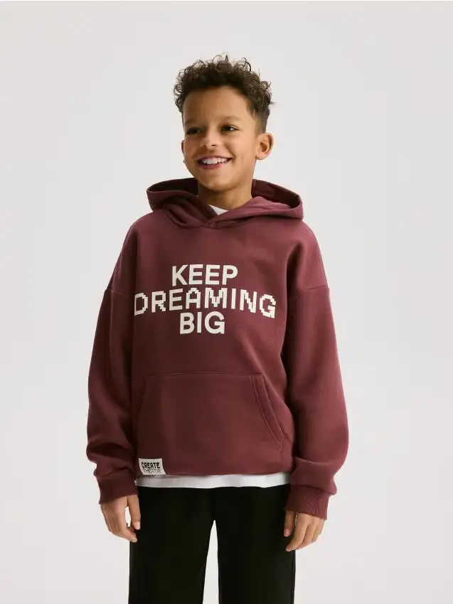 Felpa con cappuccio - maroon