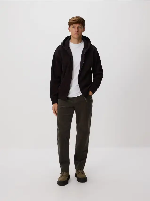 Felpa con cappuccio - marrone scuro