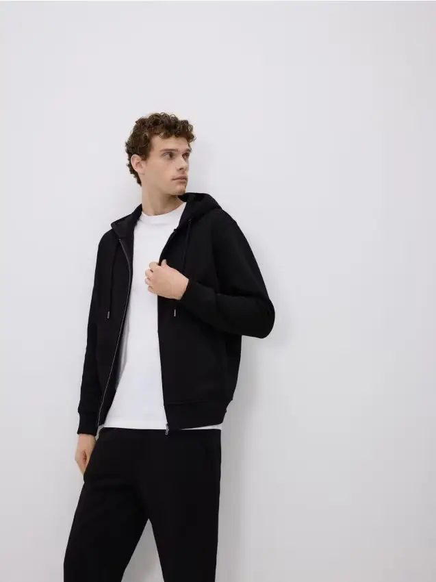 Felpa con cappuccio - nero