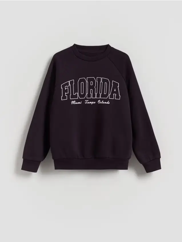 Felpa con scritta stampata - maroon