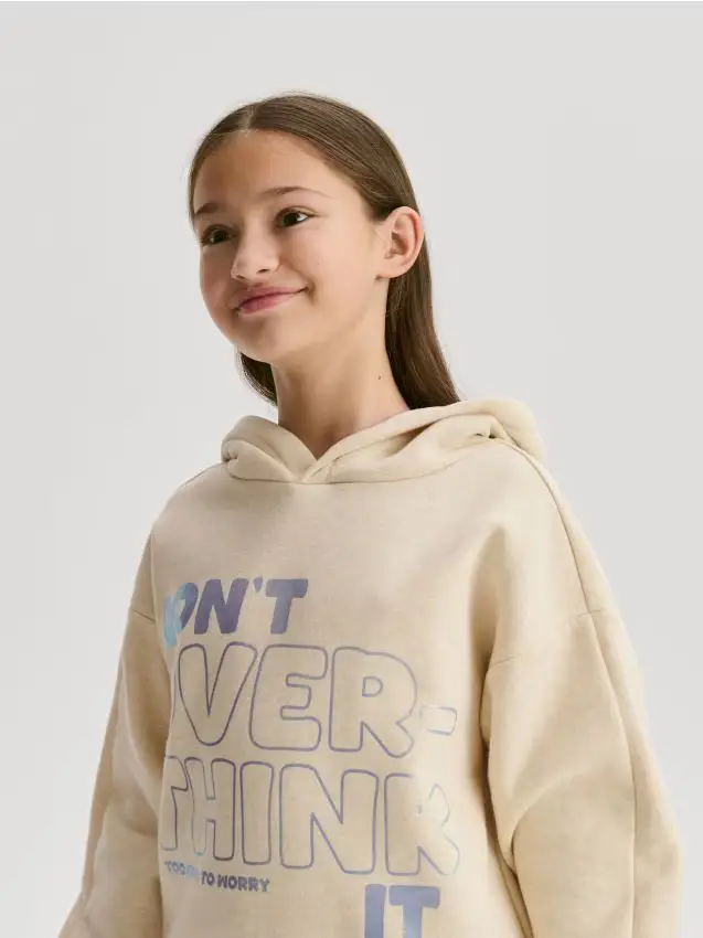 Felpa con stampa metallizzata - nude