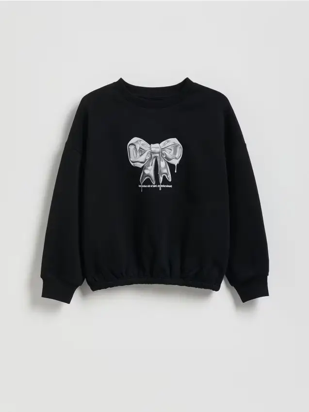 Felpa con stampa - nero