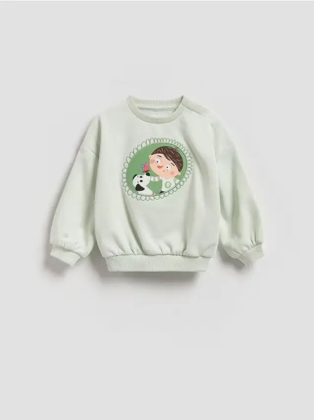 Felpa con stampa Pucio - verde pallido