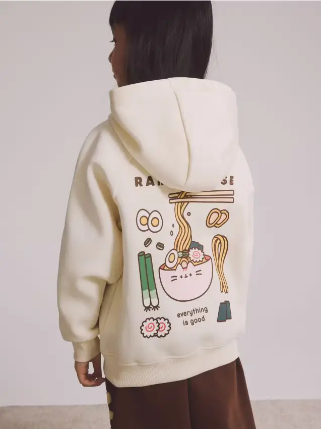 Felpa con stampa Pusheen - giallo chiaro