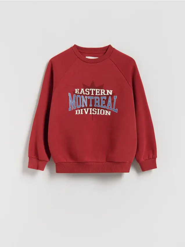 Felpa con stampa - rosso