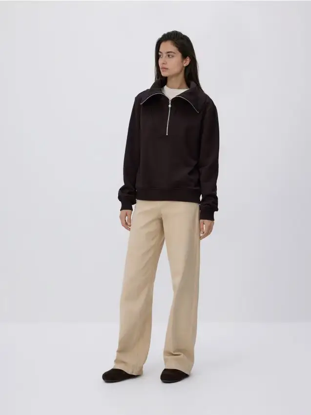 Felpa dolcevita - marrone scuro