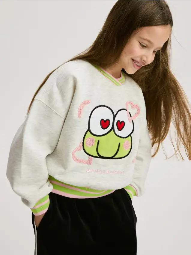 Felpa Hello Kitty e amici - panna