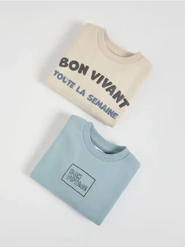 Felpa in cotone confezione da 2 - blu