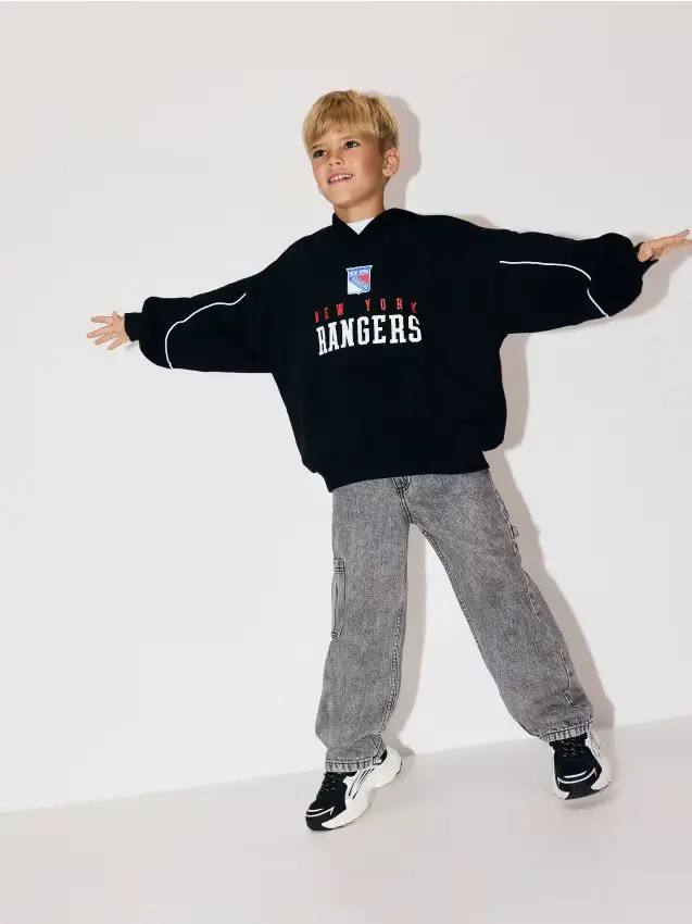 Felpa in cotone NHL New York Rangers - nero