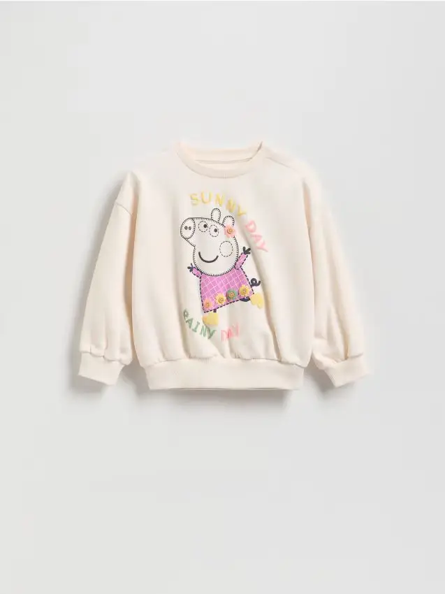 Felpa in cotone Peppa Pig - panna