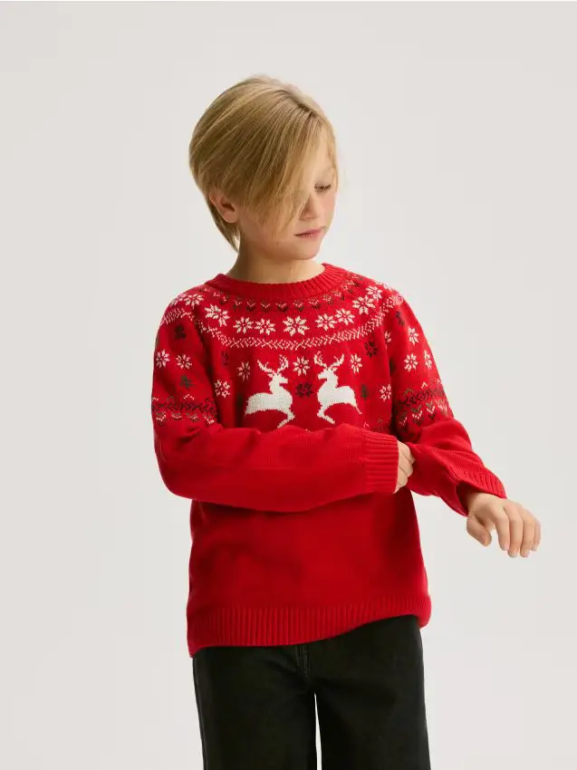 Felpa natalizia - rosso