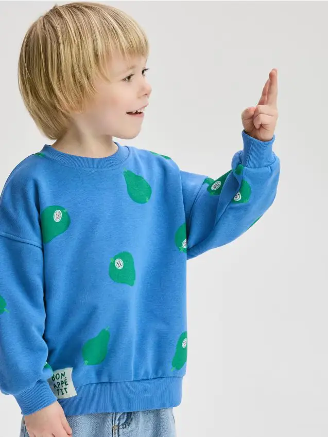 Felpa oversize in cotone - blu