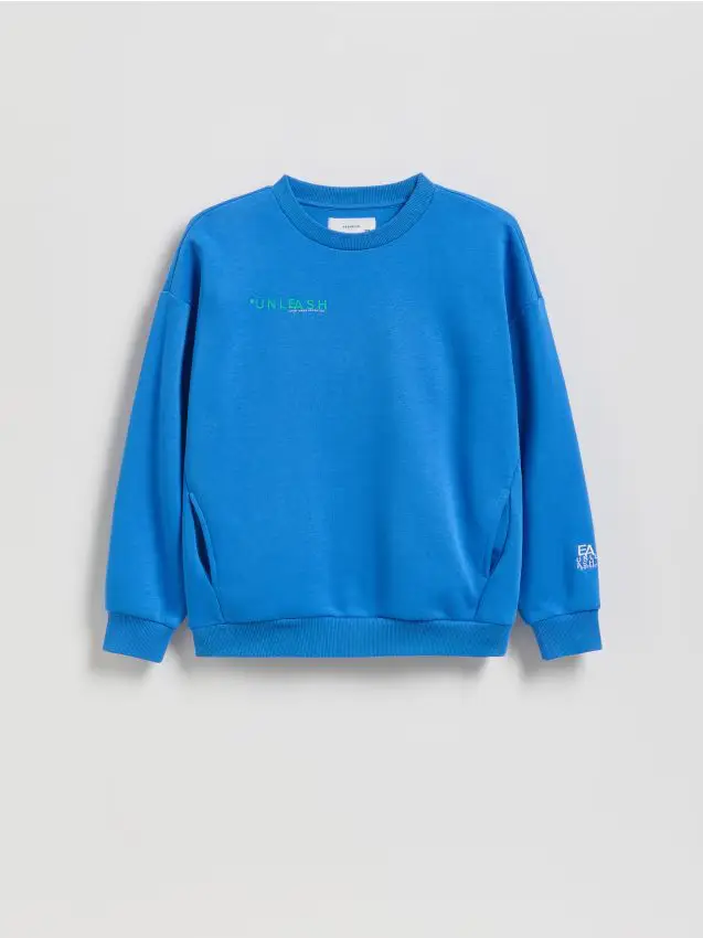 Felpa oversize in cotone - blu