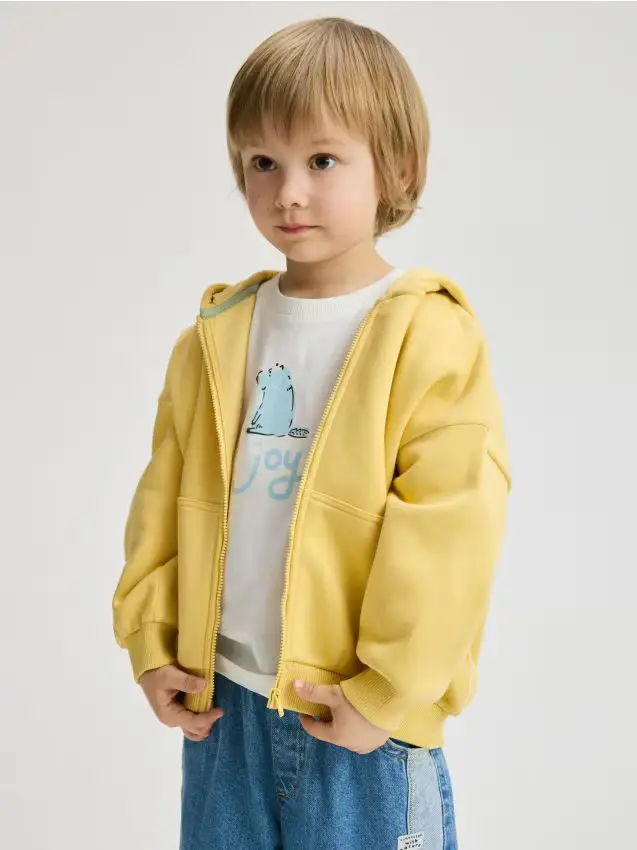 Felpa oversize in cotone - giallo