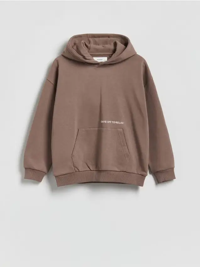 Felpa oversize in cotone - marrone