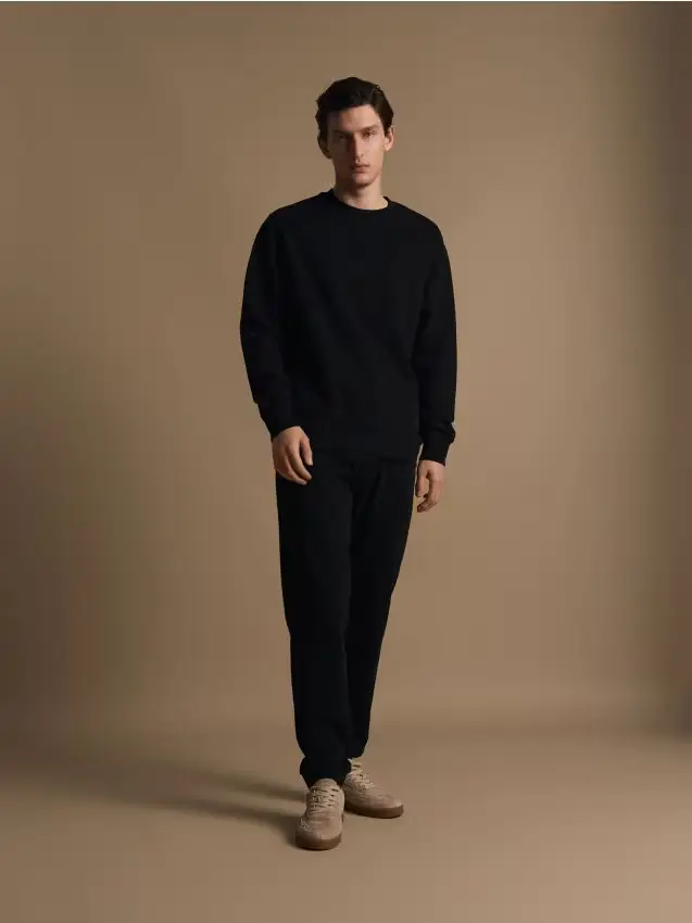 Felpa oversize in cotone - nero