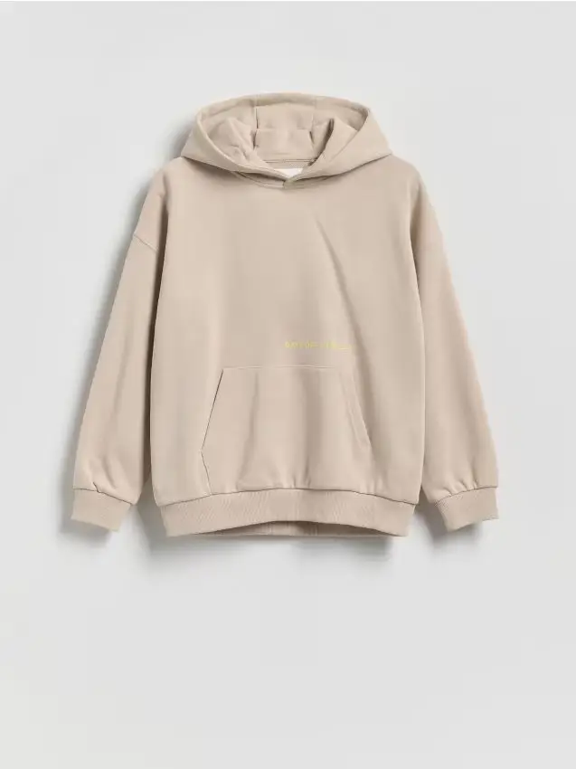 Felpa oversize in cotone - nude