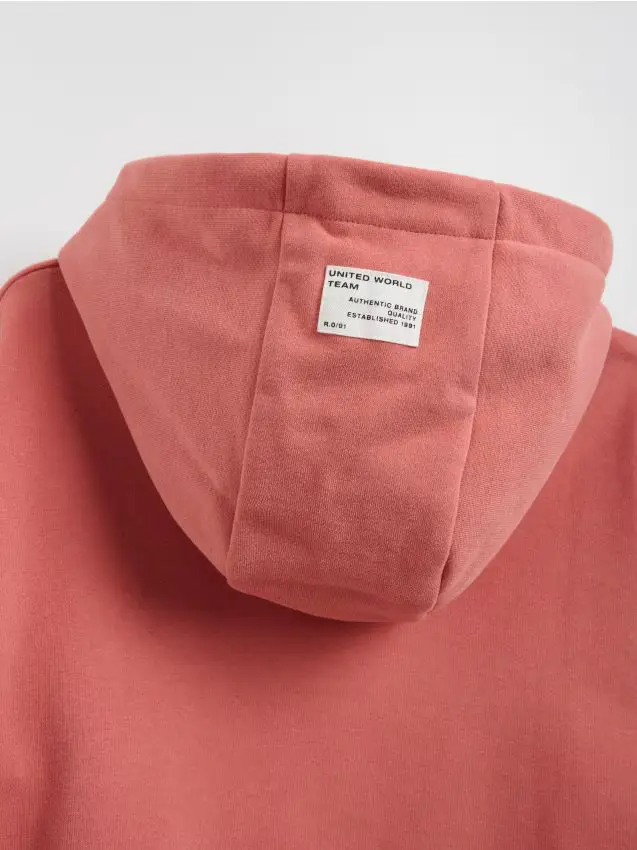 Felpa oversize in cotone - rosso