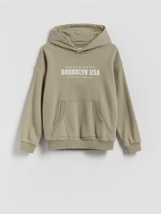 Felpa oversize in cotone - verde chiaro