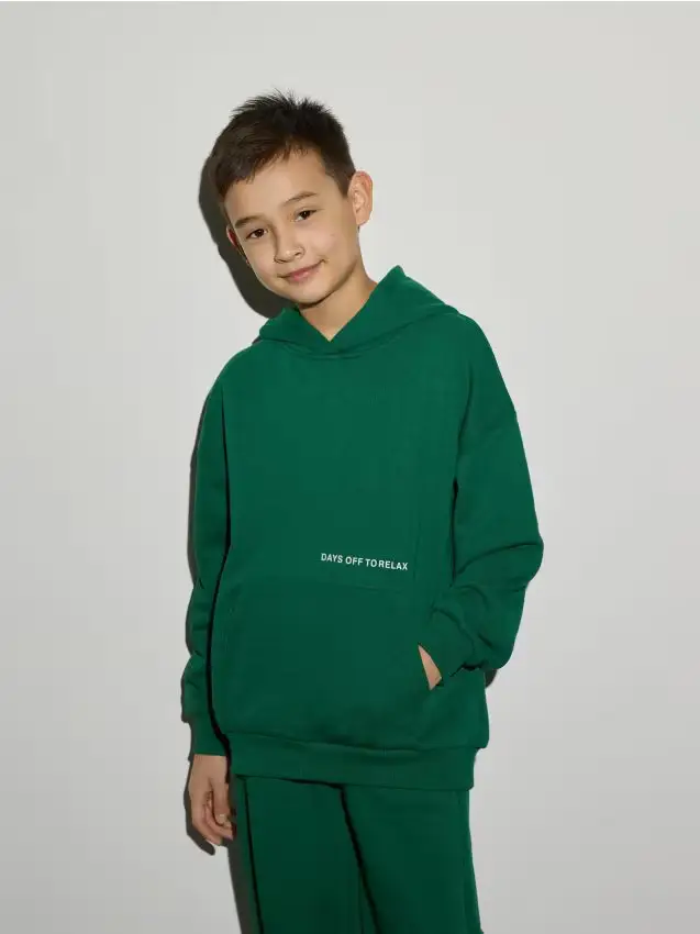 Felpa oversize in cotone - verde fresco