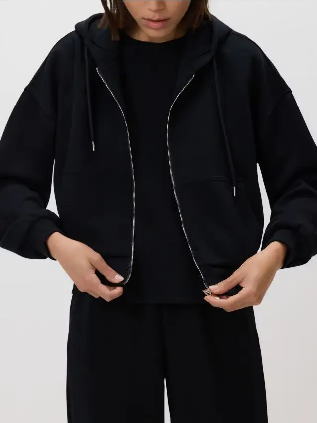 Felpa oversize - nero