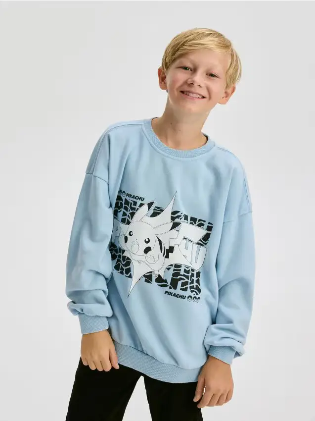 Felpa oversize Pokémon - blu pallido