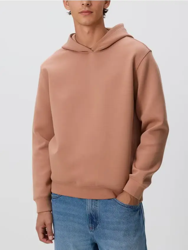 Felpa regular con cappuccio - nude