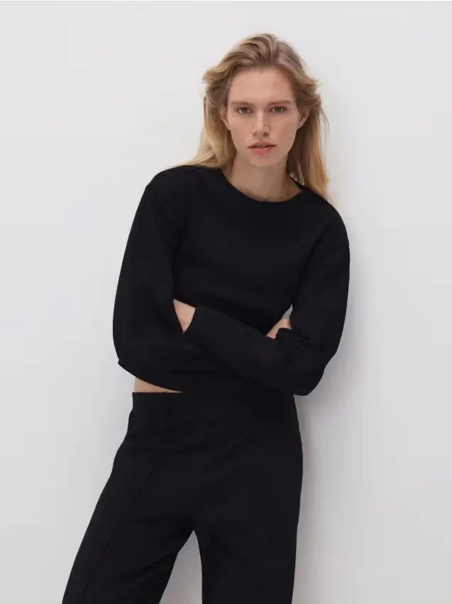 Felpa semplice - nero