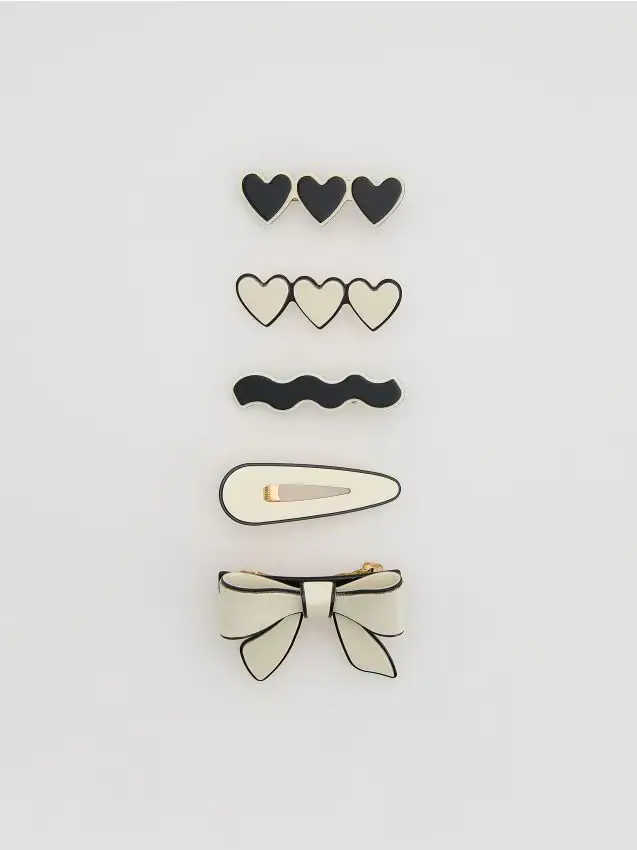 Fermagli per capelli confezione da 5 - nero