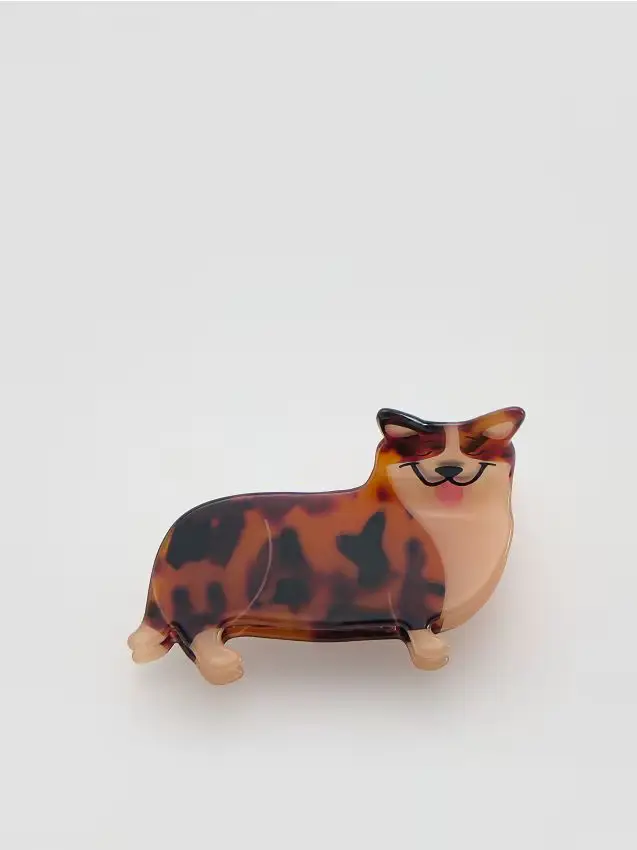 Fermaglio per capelli - marrone