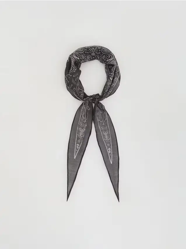 Foulard fantasia - marrone scuro