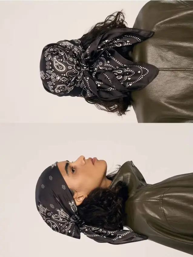 Foularino fantasia - marrone scuro