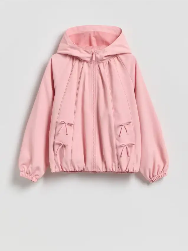 Giacca bomber con cappuccio - rosa cipria