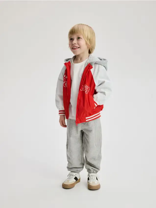 Giacca bomber con cappuccio - rosso