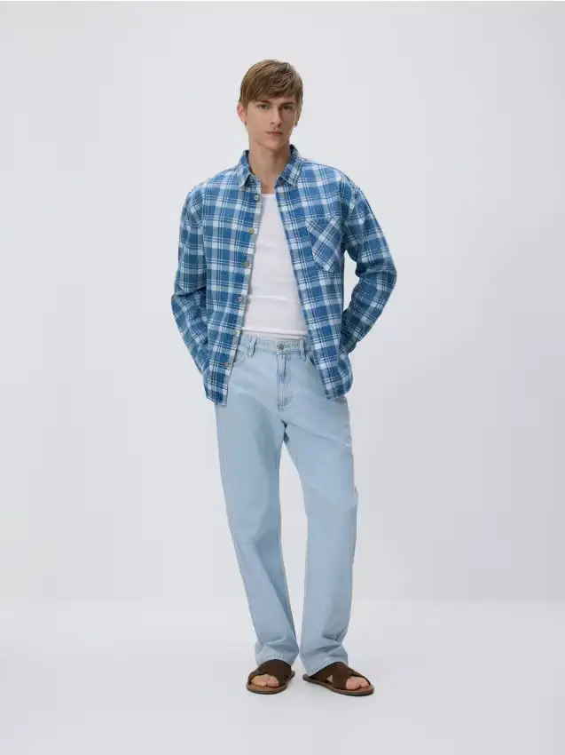 Reserved Giacca camicia in jeans - blu