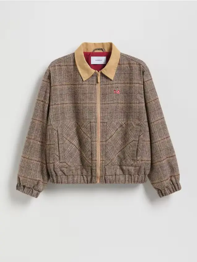 Giacca con aggiunta di lana - beige