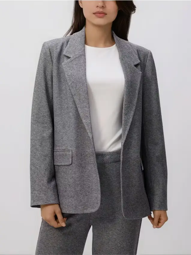 Giacca con aggiunta di viscosa - grigio chiaro