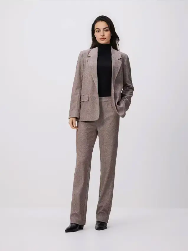 Giacca con aggiunta di viscosa - marrone scuro