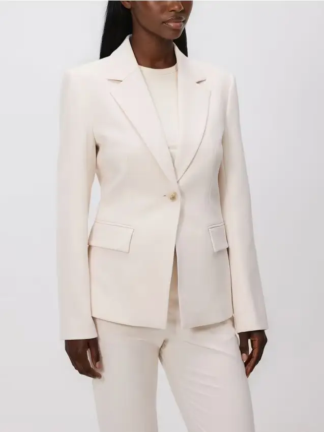 Giacca con aggiunta di viscosa - panna